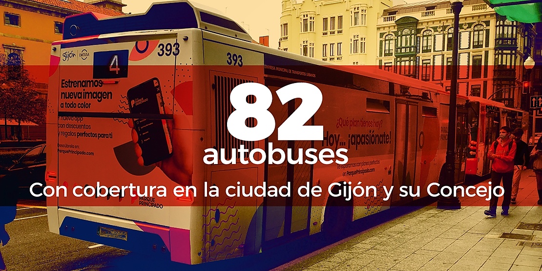 82 autobuses para publicidad exterior en Gijón