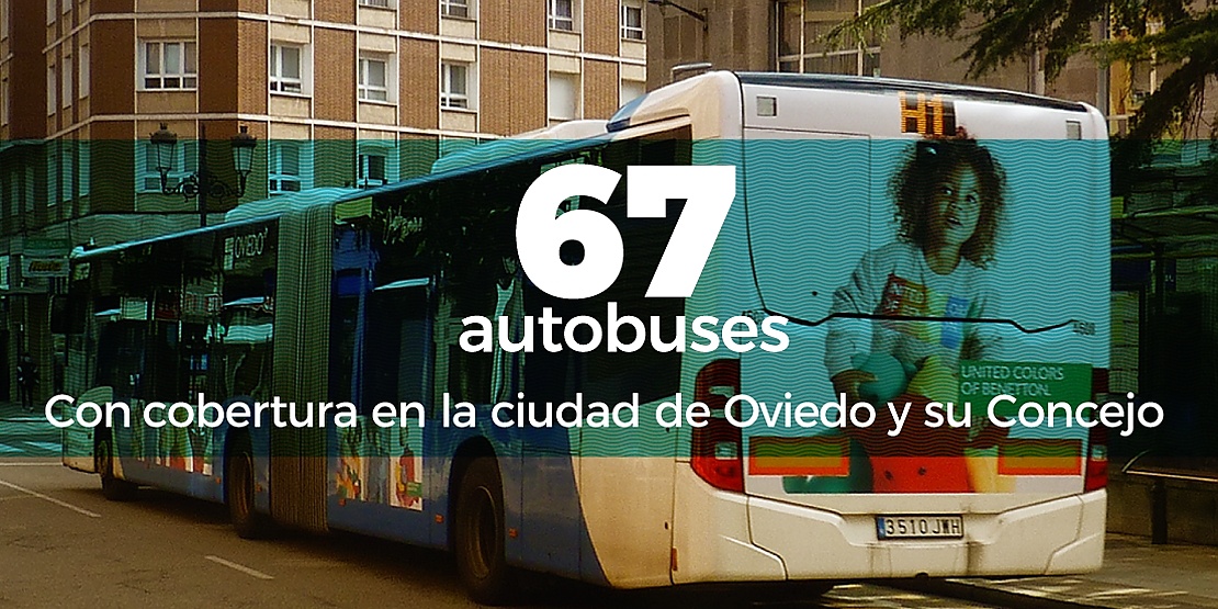 67 autobuses en Oviedo